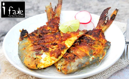 Ifake Restaurant Egattur - Enjoy buy 1 get 1 free offer on Pomphret fish fry. Entice your taste buds!