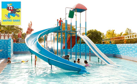Aapno Ghar Sector 77, Gurgaon - Entry to amusement & water park along with unlimited rides for 2 people. Beat the heat this summer!