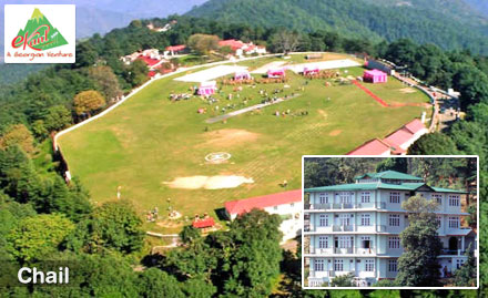 Hotel Ekant Chail, Shimla - 25% off on room tariff in Chail. Enjoy the panoramic view of Himalayan range!