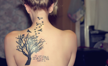 Tattoo Mantra Goalpura - Get 20% off on permanent black or coloured tattoo. Inscribe your thoughts!