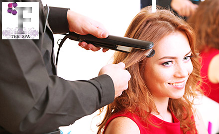 F The Salon and Spa J P Nagar - 30% off on L'Oreal hair rebonding or straightening. Get rid of unmanageable hair!