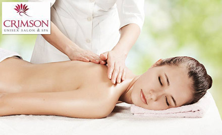 Crimson- Beauty Salon MG Road - Get hair spa absolutely free with hair chemical treatments. Also get 30% off on body massages!