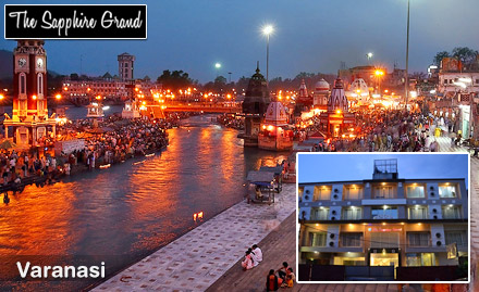 Hotel The Sapphire Grand Varanasi Cantt, Varanasi - 40% off on room tariff. Explore the holy city of ghats- Varanasi