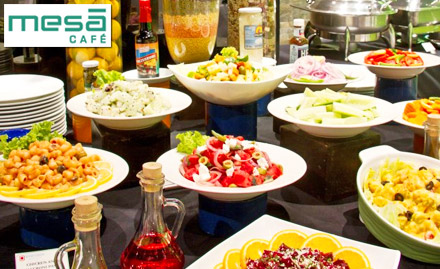 Mesa Cafe Global Buffet Electronic City - 20% off on lunch or dinner buffet. Enjoy Indian, Continental, Mexican cuisines & more!