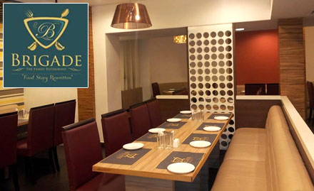 The Brigade Restaurant Panampilly Nagar - 15% off on total bill. Enjoy delish mouth-watering delicacies!