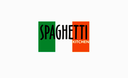 Spaghetti Kitchen Koramangala - Buy 1 get 1 free offer on pizza. Additionally Rs 300 off on a minimum billing of Rs 1000!