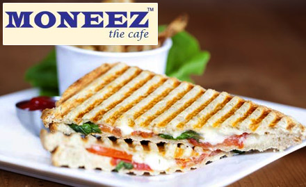 Moneez Cafe Althan New Citylight Road - 20% off on total bill. Enjoy a wide variety of sandwiches!