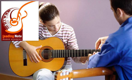 Leading Note Music Academy  Malviya Nagar - 6 sessions of guitar or keyboard. Also get 20% off on further enrollment!