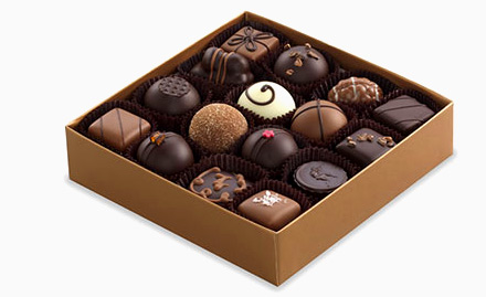 Chocolecious Handcrafted Chocolates Vejalpur - 40% off on heart shaped or rectangular chocolate boxes. Relish the assorted flavours!