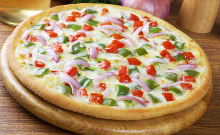 Naples Pizza Kalawad Road - Get 1 salad and 4 cheese garlic breads on purchase of 2 large pizzas!