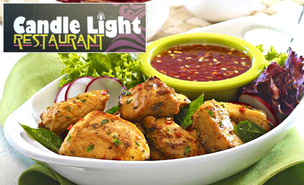 Candle Light Restaurant Jada Ganesh Ji Chock - Rs 300 off on the minimum billing of Rs 1000. Relish North Indian, Chinese & Continental cuisines! 