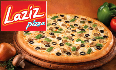 Laziz Pizza Thindal - Get 1 medium pizza absolutely free on purchase of a large pizza!