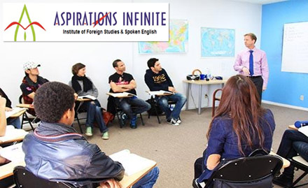Aspirations Infinite Citylight Road - Get 5 sessions of English speaking, TOEFL, GRE, IELTS, GMAT or SAT!