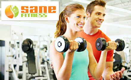 Sane Fitness Cowcoody Chambers - Rs 19 for 3 gym sessions. Also, get 2 months gym membership absolutely free on enrolling for annual package!