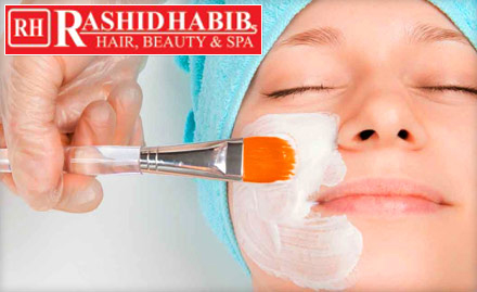 Rashid Habibs Hair Beauty & Spa Sundar Pur - Upto 30% off on salon services. Get facial, bleach, hair cut, blow dry, manicure & more!