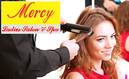 Mercy Ladies Saloon And Spa Bejai - 35% off on hair straightening and hair rebonding. For your dazzling tresses!
