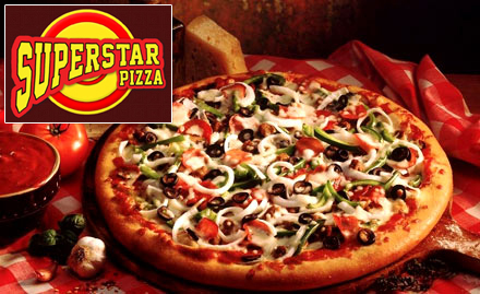 Superstar Pizza Perungudi - Get a regular pizza absolutely free on purchase of 2 medium pizzas!