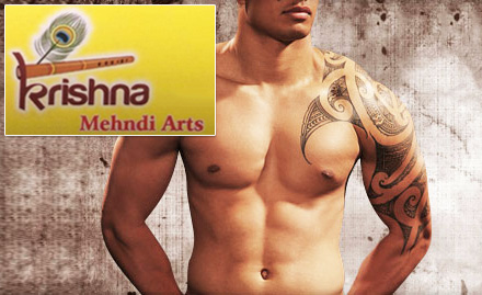 Kirshna Tattoo and Mehandi Arts Rajkamal Takies Road - 30% off on tattoo. Choose from black & grey or coloured tattoos!