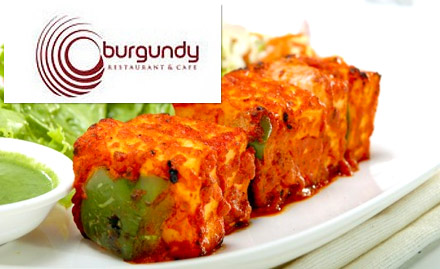 Burgundy Whitefield - 20% off on food & beverages. Relish sumptuous Chinese, Japanese, Indian & Continental cuisines!