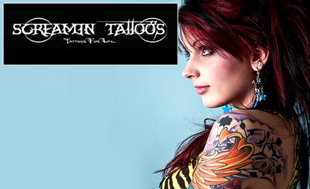 Screamin Tattoos Studio Sushant Lok, Phase 1, Gurgaon - 50% off on permanent tattoo. Get a new body art!