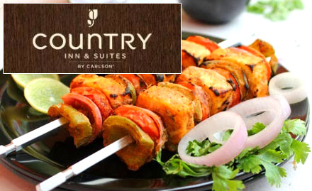 Mosaic - Country Inn & Suites Thaltej - 20% off on total bill. Relish paneer tikka, spring rolls, kebabs, cafe latte & more!