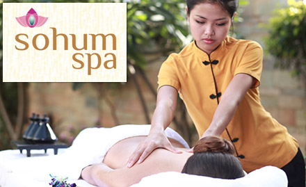Sohum Spa Koregaon Park - Enjoy buy 1 get 1 free offer on spa therapies. 