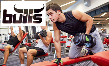 The Bulls Gym Sector 41 Noida - 5 gym sessions. Also get 20% off on further enrollment!