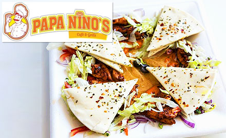 Papa Nino's Thaltej - Upto 50% off on food and beverages. Satiate your hunger with Fast food, Continental cuisines and exotic beverages!