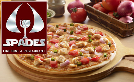 Spades Lounge Aliganj - Enjoy buy 1 get 1 offer on pizzas. Also relish North Indian, Chinese and Continental dishes!