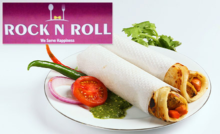 Rock N Roll Lohgaon - 25% off on a minimum bill of Rs 200. Relish cheese masala roll, chicken chilli roll, egg roll & more!