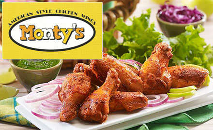 Monty's Chicken Wings DLF City Phase 5 Gurgaon - 20% off on a minimum billing of Rs 590. Enjoy lip-smacking non veg delicacies!
