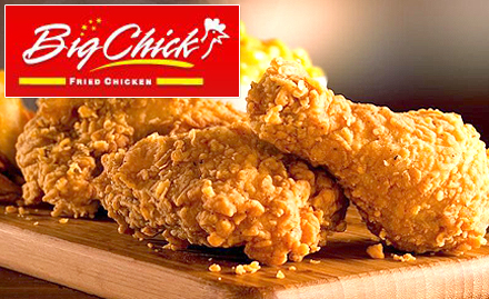Big Chick Fried Chicken Kothrud - 20% off on a minimum billing of Rs 200. Enjoy chicken meals, chicken wings, veg pops and more!