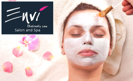 Envi Salon & Spa Mulund - Rs 500 off on a minimum billing of Rs 1000. Get facial, threading, hair spa, body wraps and more!