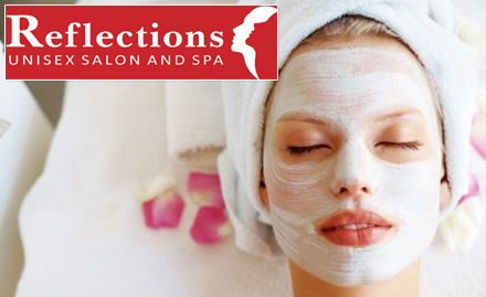 Reflections Unisex Salon & Spa Garh Road - Upto 70% off on beauty and spa services. Get facial, cleanup, body spa, haircut and more!