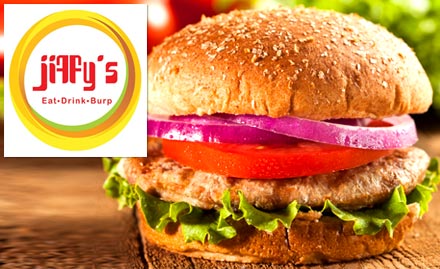 Jiffy's Uzan Bazar - 15% off on food bill. Enjoy burger, wraps, sandwiches, pasta and more.