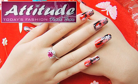 Attitude Nail Bar Sector 12, Faridabad - 30% off on natural or French permanent nail extension!