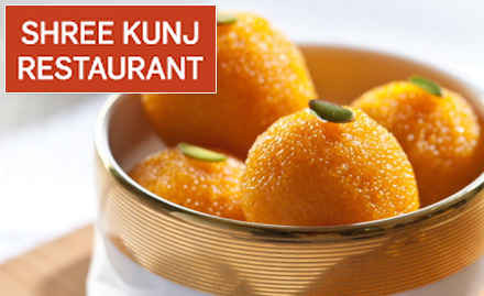 Shree Kunj Restaurant Ashok Nagar - 20% off on total bill. Enjoy pure vegetarian North Indian and South Indian delicacies!