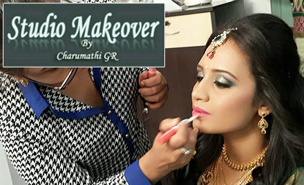 Studio Makeover Cooke Town - 30% off on bridal, cocktail party, sangeet or reception makeup package!