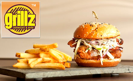 Grillz Raja Garden - 20% off on food bill. Enjoy sandwiches, burgers, momos and more!