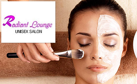 Radiant Lounge Unisex Salon Sector 70 - 40% off on salon services. Get facial, bleach, haircut, manicure & more!