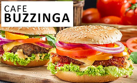 Cafe Buzzinga Whitefield - 20% off on a minimum billing of Rs 250. Enjoy pancakes, pizza, egg delights, burger and more!