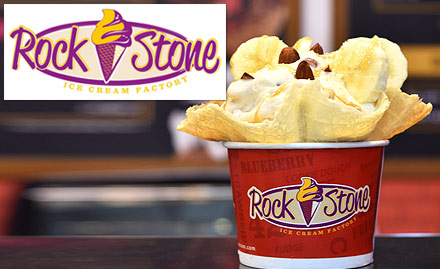 Rock Stone Ice Cream Factory BTM Layout - Upto 25% off on total bill! Enjoy cakes, shakes, ice-creams and more!