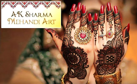 AK Sharma Mehandi Art Jacobpura, Gurgaon - 50% off on mehandi. Flaunt beautiful hands!