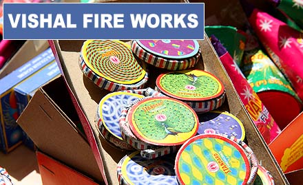 Vishal Fire Works Mayur Vihar Phase 3 - Upto 70% off on branded fire crackers. Get ready for the ultimate blast this festive season!