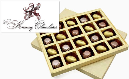 Kanny Chocolates Book Over Phone - 25% off on homemade chocolates. Home delivery across India!