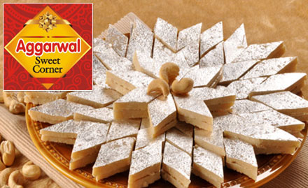 Aggarwal Sweet Corner And Restaurant Kalkaji - 10% off on sweets and snacks. Get kaju barfi, rasmalai, samosa & more!