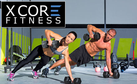X Core Fitness C Scheme - Rs 9 for 5 gym sessions. Also get 15% off on further enrollment!