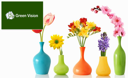 Green Vision Rajarhat - 15% off on artificial flowers, flower vase and other gift items!
