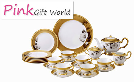Pink Gift world Rash behari Avenue - 20% off on all gift items. Get lamp shades, flower vase, crystal statues & more!