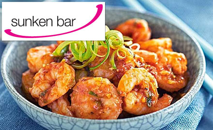 Sunken Bar- KenilWorth Salcete - 20% off on food and beverages. Enjoy drinks along with finger food!
